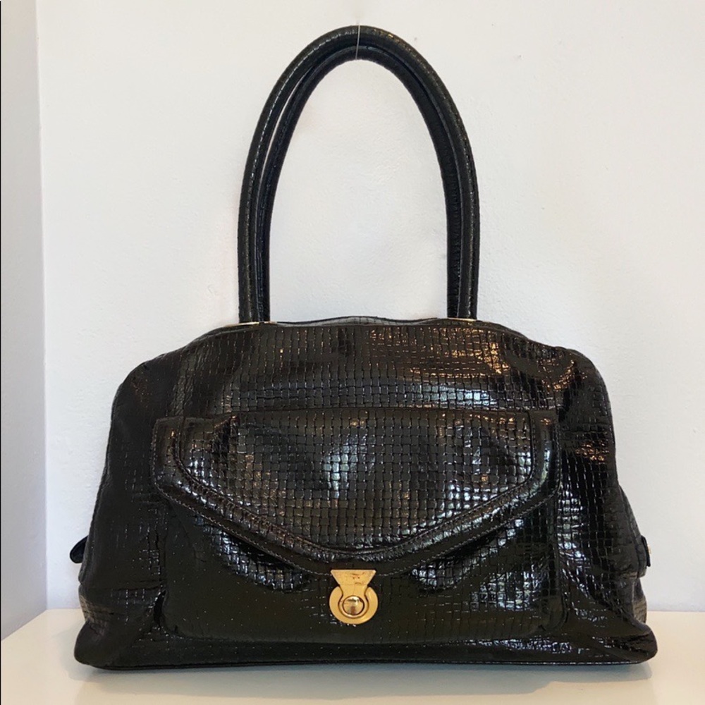 Golden Bleu Rare Authentic Jordan Leather Satchel